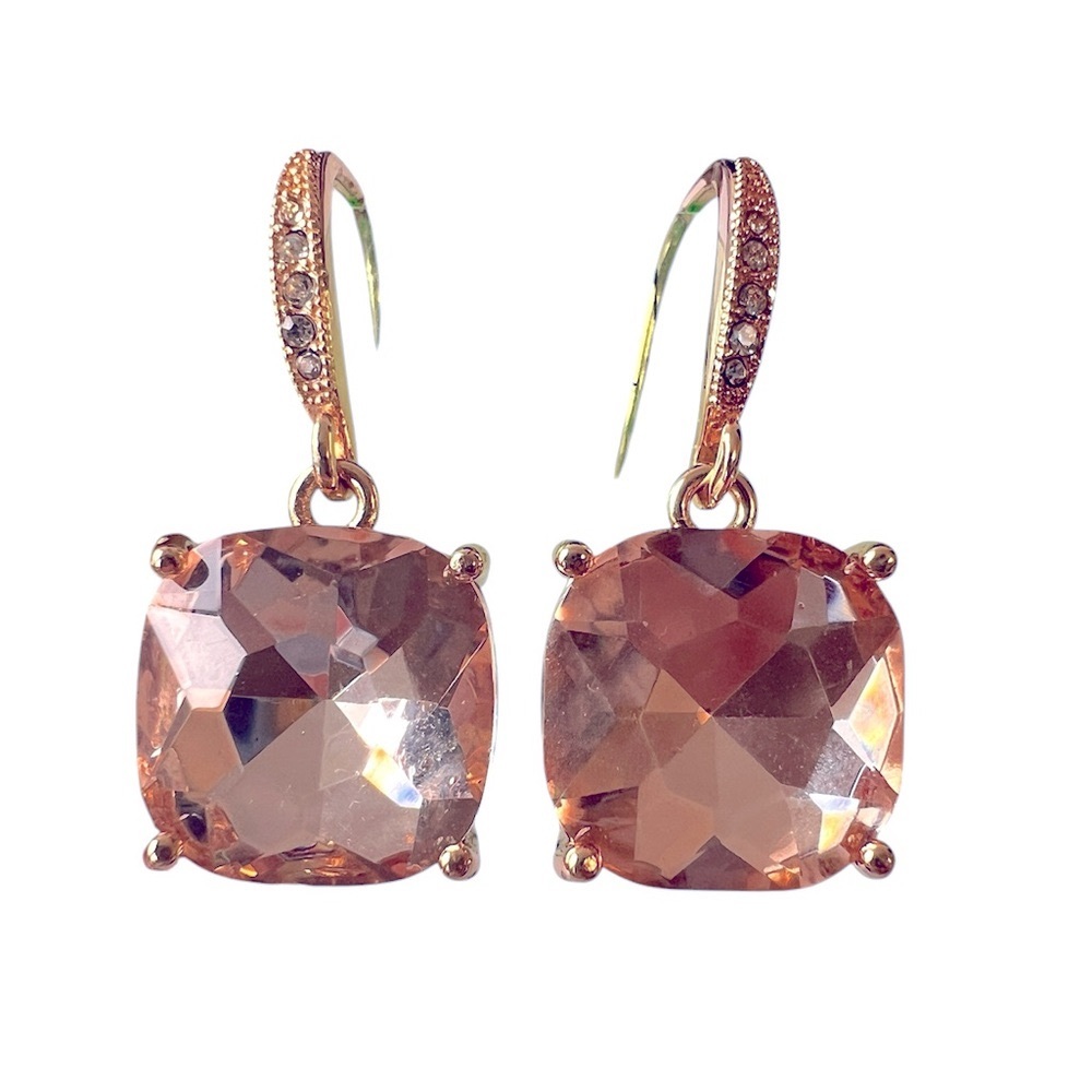 NWT BNIB Women's Tahari 2 sets of Gold Tone Cubic Zirconia Dangle Drop Earrings